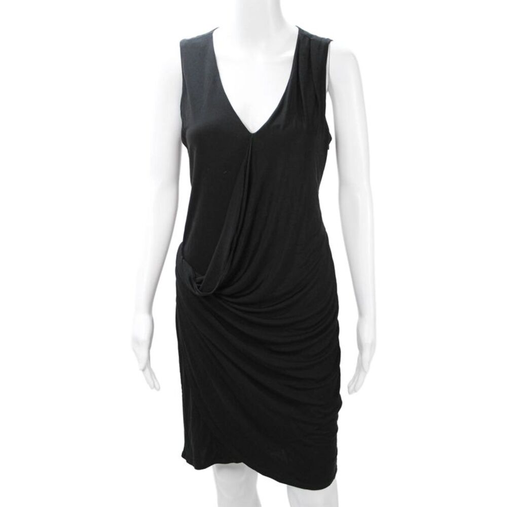 COOP Womens Sheath Tank Dress Black V-Neck Sleeveless Rayon Spandex Size M